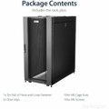 StarTech.com 25U Server Rack Cabinet - 37 in. Deep Enclosure - For Server, LAN Switch, Patch Panel, KVM Switch, A/V Equipment - 25U Rack Height x 19" Rack Width x 35.20" Rack Depth - Floor Standing - Black - Steel Mesh, Steel - 2314.85 lb Dynamic/...