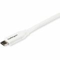 StarTech.com USB-C to USB-C Cable w/ 5A PD-M/M-White-2m(6 ft.)-USB 2.0-USB-IF Certified - 6.56 ft USB-C Data Transfer Cable for Notebook, MacBook Pro, MacBook, Chromebook, Power Bank, Docking Station - First End: 1 x 24-pin USB 2.0 Type C - Male -...