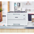Brother HL HL-L3230CDW Desktop Laser Printer - Color - 25 ppm Mono / 25 ppm Color - 600 x 2400 dpi Print - Automatic Duplex Print - 251 Sheets Input - Ethernet - Wireless LAN - Wi-Fi Direct, Google Cloud Print, Apple AirPrint, Mopria, Brother iPri...