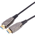 Black Box High-Speed HDMI 2.0 Active Optical Cable (AOC) - 49.21 ft Fiber Optic A/V Cable for Audio/Video Device, Transmitter, Receiver, Video Extender - First End: 1 x HDMI 2.0 Digital Audio/Video - Male - Second End: 1 x HDMI 2.0 Digital Audio/V...