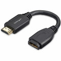 StarTech.com 6 in. High Speed HDMI Port Saver Cable - 4K 60Hz - 6" HDMI Video Cable for Monitor, Audio/Video Device, Computer, Notebook, Workstation, Apple TV - First End: 1 x 19-pin HDMI 2.0 Digital Audio/Video - Male - Second End: 1 x 19-pin HDM...