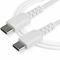 StarTech.com 1 m (3.3 ft) USB C Cable - White - 3.28 ft USB-C Data Transfer Cable for Mobile Device, MacBook, Smartphone, iPad Pro - First End: 1 x 24-pin USB 2.0 Type C - Male - Second End: 1 x 24-pin USB 2.0 Type C - Male - 480 Mbit/s - Shieldin...