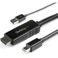 StarTech.com 10 ft. (3 m) HDMI to DisplayPort Cable - 4K 30Hz - 10 ft DisplayPort/HDMI/USB Video Cable Adapter for Audio/Video Device, Computer, Monitor, Workstation, Notebook, Blu-ray Player, Camera, Projector - First End: 1 x 19-pin HDMI 1.4 Dig...