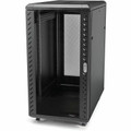 StarTech.com 18U Server Rack Cabinet - Includes Casters and Leveling feet - 32 in. Deep - For Server, LAN Switch, Patch Panel, KVM Switch, A/V Equipment - 18U Rack Height x 19" Rack Width x 32" Rack Depth - Floor Standing - Black - Steel, Glass, S...