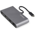 StarTech.com Docking Station - for Notebook - Thunderbolt 3 - 2 Displays Supported - 4K - 3840 x 2160 - 1 x USB Type-A Ports - USB Type-A - 1 x RJ-45 Ports - Network (RJ-45) - DisplayPort - Black, Silver - Wired - Gigabit Ethernet - Windows 11, Wi...