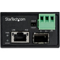 StarTech.com Transceiver/Media Converter - Network (RJ-45) - 1x PoE (RJ-45) Ports - Multi-mode, Single-mode - Gigabit Ethernet - 1000Base-T, 1000Base-TX - 1 x Expansion Slots - SFP (mini-GBIC) - 1 x SFP Slots - PoE+ - DIN Rail Mountable, Wall Moun...