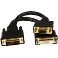 StarTech.com 8in Wyse DVI Splitter Cable - DVI-I to DVI-D and VGA - M/F - 8" DVI/VGA Video Cable for Video Device, Monitor, Projector - First End: 1 x 29-pin DVI-I Digital Video - Male - Second End: 1 x 25-pin DVI-D Digital Video - Female, 1 x 15-...