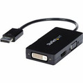 StarTech.com Travel A/V Adapter: 3-in-1 DisplayPort to VGA DVI or HDMI Converter - 1 x 20-pin DisplayPort Digital Audio/Video Male - 1 x 25-pin DVI-D Digital Video Female, 1 x 19-pin HDMI Digital Audio/Video Female, 1 x 15-pin HD-15 VGA Female - 1...