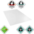 Floortex Cleartex Megamat Extra Thick Chair Mat for Hard Floors & Carpets - 46" x 60" - Home, Workstation, Hard Floor, Carpet, Office - 60" Length x 46" Width x 0.200" Depth x 0.200" Thickness - Rectangular - Polycarbonate - Clear - 1 Each - TAA C...