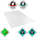 Floortex Cleartex Megamat Extra Thick Chair Mat for Hard Floors & Carpets - 46" x 60" - Home, Workstation, Hard Floor, Carpet, Office - 60" Length x 46" Width x 0.200" Depth x 0.200" Thickness - Rectangular - Polycarbonate - Clear - 1 Each - TAA C...