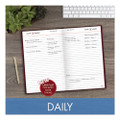Standard Diary Daily Diary, 2022 Edition, Wide/legal Rule, Red Cover, 12 X 7.75, 200 Sheets