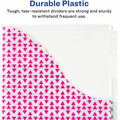 Avery&reg; Big Tab Insertable Plastic Pocket Dividers - 1 x Divider(s) - 5 Tab(s) - 5 Tab(s)/Set - 9.3" Divider Width x 11.25" Divider Length - 3 Hole Punched - Multicolor Plastic Divider - Clear Plastic Tab(s) - Hole-punched, Customizable, Sturdy...