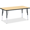 Jonti-Craft Berries Elementary Height Color Top Rectangle Table - Laminated Rectangle, Maple Top - Four Leg Base - 4 Legs - Height Adjustable - 15" to 24" Adjustment - 48" Table Top Length x 24" Table Top Width x 1.13" Table Top Thickness - 24" He...