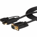 StarTech.com HDMI/VGA Video Cable - 3 ft HDMI/VGA Video Cable Adapter for Video Device, Monitor, Projector, Computer, Chromebook, Notebook, Desktop PC, MAC, Workstation, TV - First End: 1 x 19-pin HDMI Digital Audio/Video - Male, 1 x 5-pin Micro U...