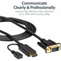StarTech.com HDMI/VGA Video Cable - 3 ft HDMI/VGA Video Cable Adapter for Video Device, Monitor, Projector, Computer, Chromebook, Notebook, Desktop PC, MAC, Workstation, TV - First End: 1 x 19-pin HDMI Digital Audio/Video - Male, 1 x 5-pin Micro U...