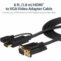 StarTech.com HDMI/VGA Video Cable - 6 ft HDMI/VGA Video Cable Adapter for Video Device, Monitor, Projector, Computer, Chromebook, Notebook, Desktop PC, Workstation, MAC, TV - First End: 1 x 19-pin HDMI Digital Audio/Video - Male, 1 x 5-pin Micro U...