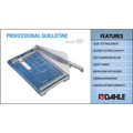Dahle 560 Professional Guillotine Trimmer - 25 Sheet Cutting Capacity - 13" Cutting Length - 3" Height x 11.3" Width x 17.8" Length - Screened Guide, Adjustable Alignment Guide, Ground Blade, Manual Paper Clamp, Non-slip Rubber Feet, Sturdy, Durab...
