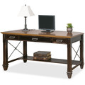 Martin Hartford Writing Desk - 3-Drawer - 31" Height x 60" Width x 28" Depth - 3 x Keyboard, Storage, Utility Drawer(s) - 1 Shelve(s) - Material: Wood Veneer - Finish: Vintage Black - AC Power Outlet, USB Connection - For Keyboard, Pencil, Home Of...