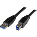 StarTech.com Active USB 3.0 USB-A to USB-B cable - 5m (15ft) - 16.40 ft USB/USB-B Data Transfer Cable for Portable Hard Drive, Hard Disk Drive Enclosure, Docking Station - First End: 1 x 9-pin USB 3.0 Type A - Male - Second End: 1 x 9-pin USB 3.0 ...