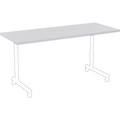 Lorell Rectangular Invent Tabletop - Light Gray - Rectangle Top - 60" Table Top Length x 24" Table Top Width x 1" Table Top Thickness - Training - Assembly Required - High Pressure Laminate (HPL), Light Gray - Particleboard, Polyvinyl Chloride (PV...