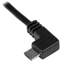 StarTech.com Micro-USB Charge-and-Sync Cable M/M - Left-Angle Micro-USB - 24 AWG - 2m (6 ft.) - 6.56 ft USB/USB Micro-B Data Transfer Cable for Tablet, Wall Charger, Computer, Mobile Device - First End: 1 x 4-pin USB 2.0 Type A - Male - Second End...