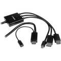 StarTech.com HDMI, DisplayPort or Mini DisplayPort to HDMI Converter Cable - 2 m (6 ft) - 1 x 20-pin DisplayPort Digital Audio/Video - Male, 1 x 20-pin Mini DisplayPort Digital Audio/Video - Male, 1 x 19-pin HDMI Digital Audio/Video - Male - 1 x 1...