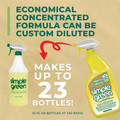 Simple Green Industrial Cleaner/Degreaser - Concentrate - 24 fl oz (0.8 quart) - Lemon Scent - Recommended For: Coffee Remover, Lipstick Remover, Ink Remover, Grease Remover - Non-toxic, Butyl-free, Phosphate-free, Non-abrasive, Non-corrosive, Deo...
