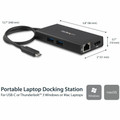 StarTech.com Docking Station - for Notebook, Tablet, Monitor - 60 W - USB Type C - 1 Displays Supported - 4K - 4096 x 2160, 3840 x 2160 - 2 x USB 3.0 - 2 x USB Type-A Ports - USB Type-A - USB Type-C - 1 x RJ-45 Ports - Network (RJ-45) - 1 x HDMI P...