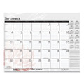 Recycled Desk Pad Calendar, Wild Flowers Artwork, 18.5 X 13, White Sheets, Black Binding/corners,12-month (jan-dec): 2022