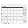 Recycled Desk Pad Calendar, Wild Flowers Artwork, 18.5 X 13, White Sheets, Black Binding/corners,12-month (jan-dec): 2022