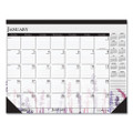 Recycled Desk Pad Calendar, Wild Flowers Artwork, 18.5 X 13, White Sheets, Black Binding/corners,12-month (jan-dec): 2022