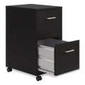 Two-Drawer Mobile Vertical File, 2 Letter-Size File Drawers, 14.25 x 18 x 26.7, Black