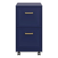 Two-Drawer Mobile Vertical File, 2 Letter-Size File Drawers, 14.25 x 18 x 26.7, Navy