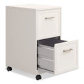 Two-Drawer Mobile Vertical File, 2 Letter-Size File Drawers, 14.25 x 18 x 26.7, Pearl White