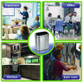 Stainless Steel Rectangular Liner Open Top Trash Can, 5.3 gal, Brushed Stainless Steel
