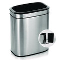 Stainless Steel Rectangular Liner Open Top Trash Can, 5.3 gal, Brushed Stainless Steel