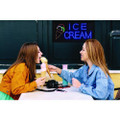 LED Rectangular Ice Cream Sign, 19 x 10, Black Frame, Blue/Green/Orange/Red/White Graphics