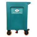 Gravity Fed Eyewash Station with Drain Cart, 16 gal