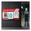 First Aid Station - First Aid, Eyewash, AED 360P, 4 Pieces, Metal Case