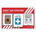First Aid Station - First Aid, Eyewash, AED 360P, 4 Pieces, Metal Case
