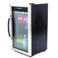 3 Cu. Ft. Refrigerator/Beverage Cooler, 18.75 x 19.5 x 33.75, Black/Stainless Steel Framed Glass Door