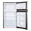 Counter-Height  3.1 Cu. Ft. Two-Door Refrigerator/Freezer, Black/Stainless Steel