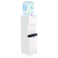Hot and Cold Water Stand Up Dispenser, 3 gal to 5 gal, 11 x 12 x 36, White