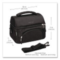 Deluxe Insulated Lunch Bag, 8" x 10" x 7.5", Carbon Black