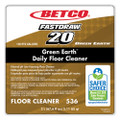Green Earth Daily FastDraw Floor Cleaner, 2 L Bottle, Unscented, 4/Carton