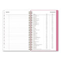 Roosevelt Pink Academic Weekly/Monthly Planner, Floral Artwork, 11 x 8.5, Pink/Gray Cover, 12-Month: July 2025 to June 2026