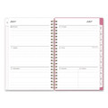 Roosevelt Pink Academic Weekly/Monthly Planner, Floral Artwork, 11 x 8.5, Pink/Gray Cover, 12-Month: July 2025 to June 2026