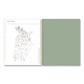 Sincerely Jules Kyla Green Academic Year Weekly/Monthly Planner, 11 x 8.5, Green/White Cover, 12-Month: July 2025 - June 2026