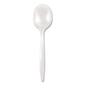 Mediumweight Polypropylene Cutlery, Soup Spoon, Plastic, White, 1,000/Carton