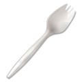 Mediumweight Polypropylene Cutlery, Spork, Plastic, White, 1,000/Carton